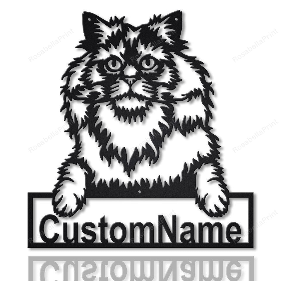 Personalized Selkirk Rex Cat Metal Sign Personalized Selkirk Customizable Sign Funny Metal Signs For Garage Man Cave