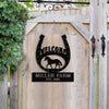 Personalized Metal Horse Hoof Shoes Sign Personalized Metal Nice Butt Sign Elegant Old Signs For Garage