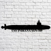 Uss Indiana Ssn789 Navy Ship Metal Art, Custom Us Navy Ship Cut Metal Sign Uss Indiana Custom Name Sign Shapely Shop Signs For Garage