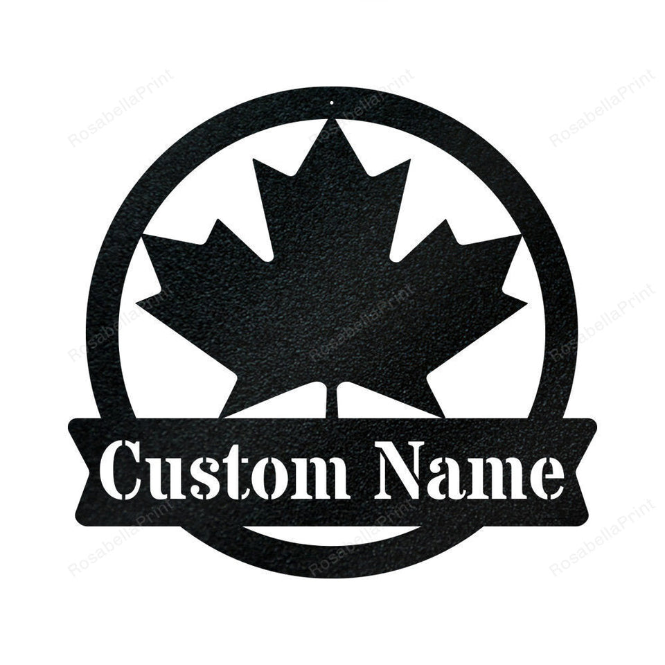 Maple Leaf Monogram Canada Metal Signs Maple Leaf Metal Gym Sign Fun Metal Address Signs For Houses
