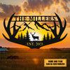 Personalized Family Name Deer Hunting Hunter Metal Signs Personalized Family Sign Men Clean Funny Signs For Man Cave