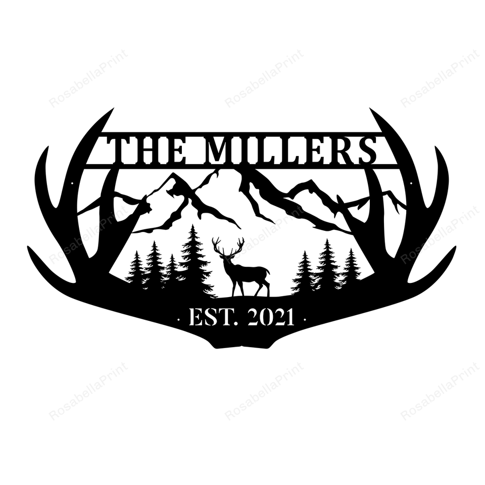 Personalized Family Name Deer Hunting Hunter Metal Signs Personalized Family Sign Men Clean Funny Signs For Man Cave