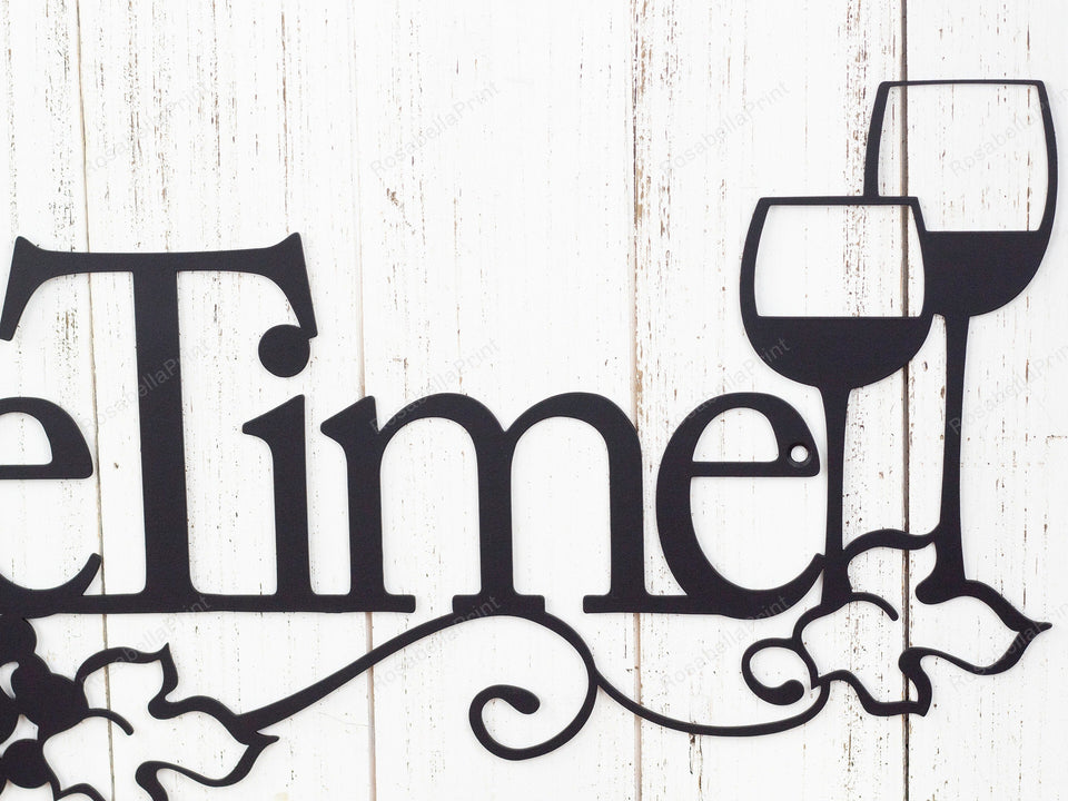 Wine Time Metal Signs Wine Time Man Cave Sign Clean Bar Signs For Home Bar Decor