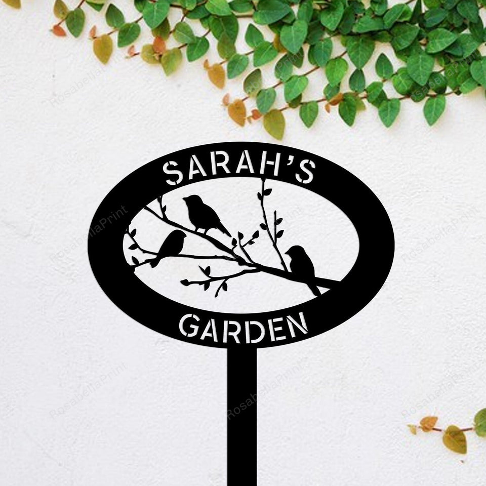 Birds Metal Garden Sign Birds Metal Custom Metal Sign Shapely Metal Welcome Signs For Outside