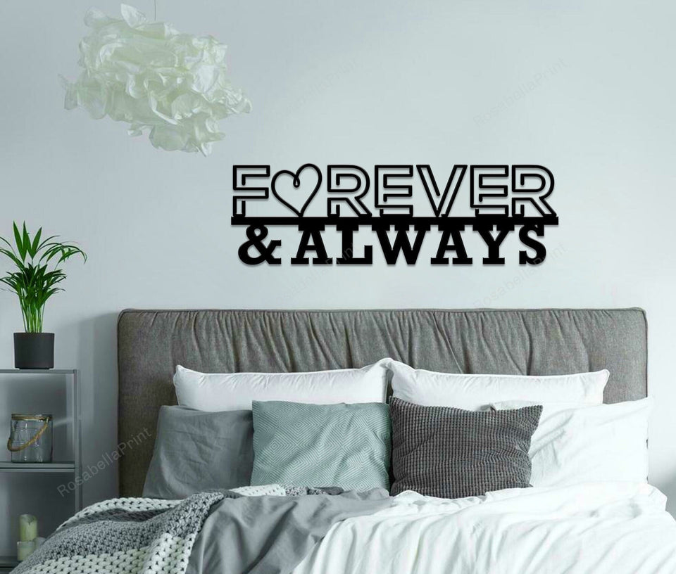 Personalized Forever & Always Metal Sign Personalized Forever Metal Signs Funny Small Bar Signs For Home Bar Decor