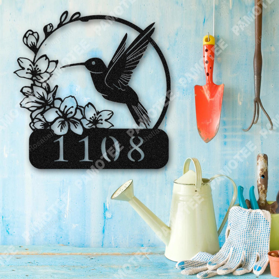 Customized Address Number Hummingbird Metal Sign Customized Address Custom Made Signs Fun Metal Signs For Garage Man Cave