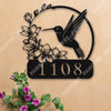Customized Address Number Hummingbird Metal Sign Customized Address Custom Made Signs Fun Metal Signs For Garage Man Cave