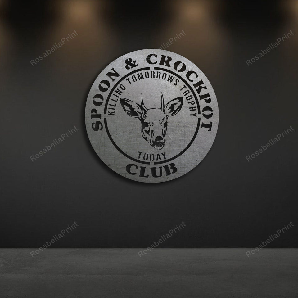 Custom Name/text Spoon & Crockpot Club Deer Metal Signs Custom Name/text Patagonia Sign Attractive Garage Signs For Men