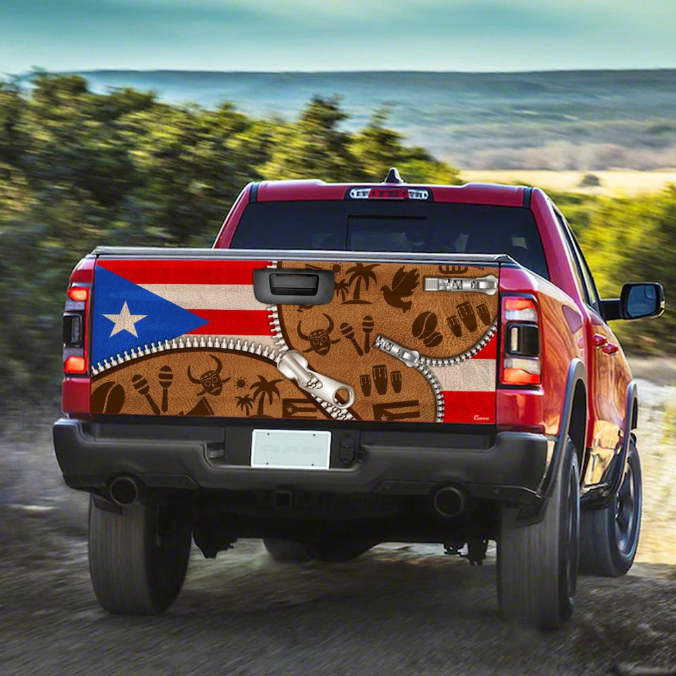 Puerto Rico truck Tailgate Decal Sticker Wrap Tailgate Wrap Decals For Trucks