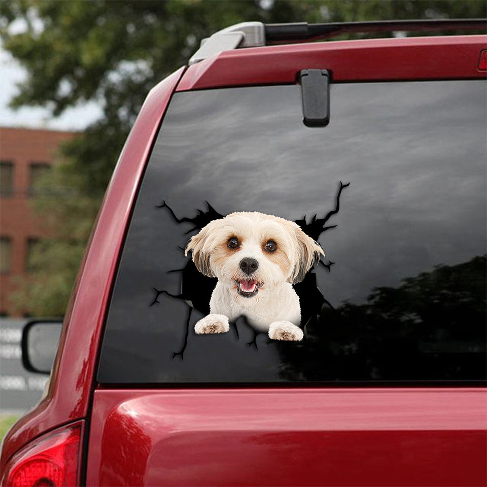 Cavachon Crack Sticker Car Your Cute Jeans Custom Sticker Labels Birthday Gift For Wife - General die-cut waterproof vinyl sticker decal