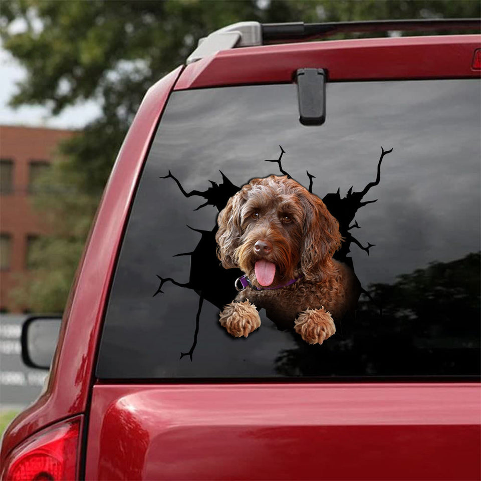 Cockapoo Crack Stickers Funny Waterproof Labels Christmas Gifts For Sister - Dog Lovers die-cut waterproof vinyl sticker decal