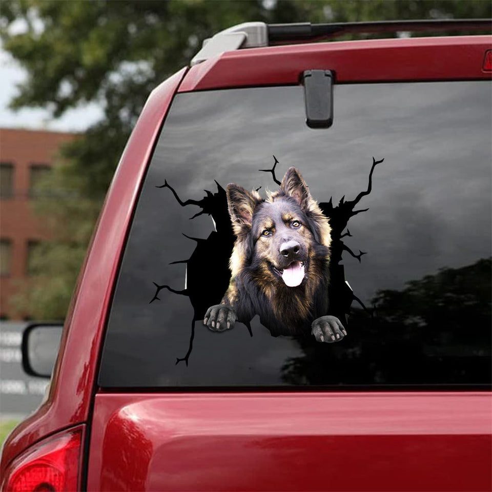[da0210-snf-tnt]-german-shepherd-crack-car-sticker-dogs-lover