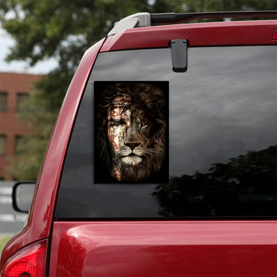 God Lion Decal Sticker Car Funny Quotes Anime Car Decals Big Teddy Bear - Faith / Religious die-cut waterproof vinyl sticker decal