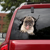[ld0354-snf-lad]-pug-crack-car-sticker-dogs-lover