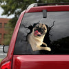 [ld0358-snf-lad]-pug-crack-car-sticker-dogs-lover