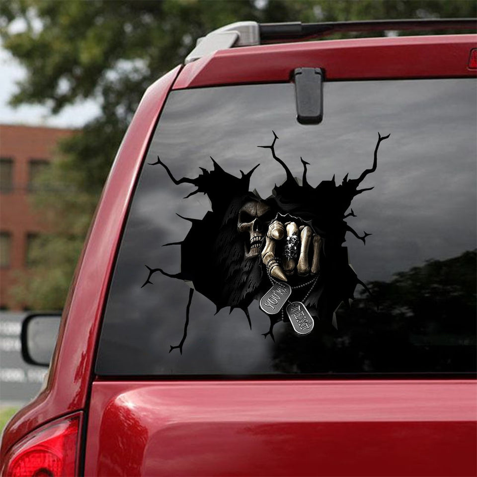 Skull Crack Sticker Car You Cute Avery Sticker Paper Secret Santa - General die-cut waterproof vinyl sticker decal