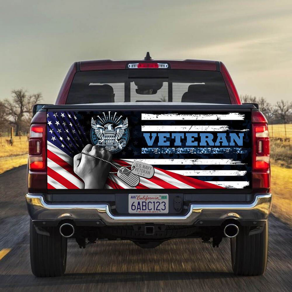 United States Veterans truck Tailgate Decal Sticker Wrap Tailgate Wrap Decals For Trucks