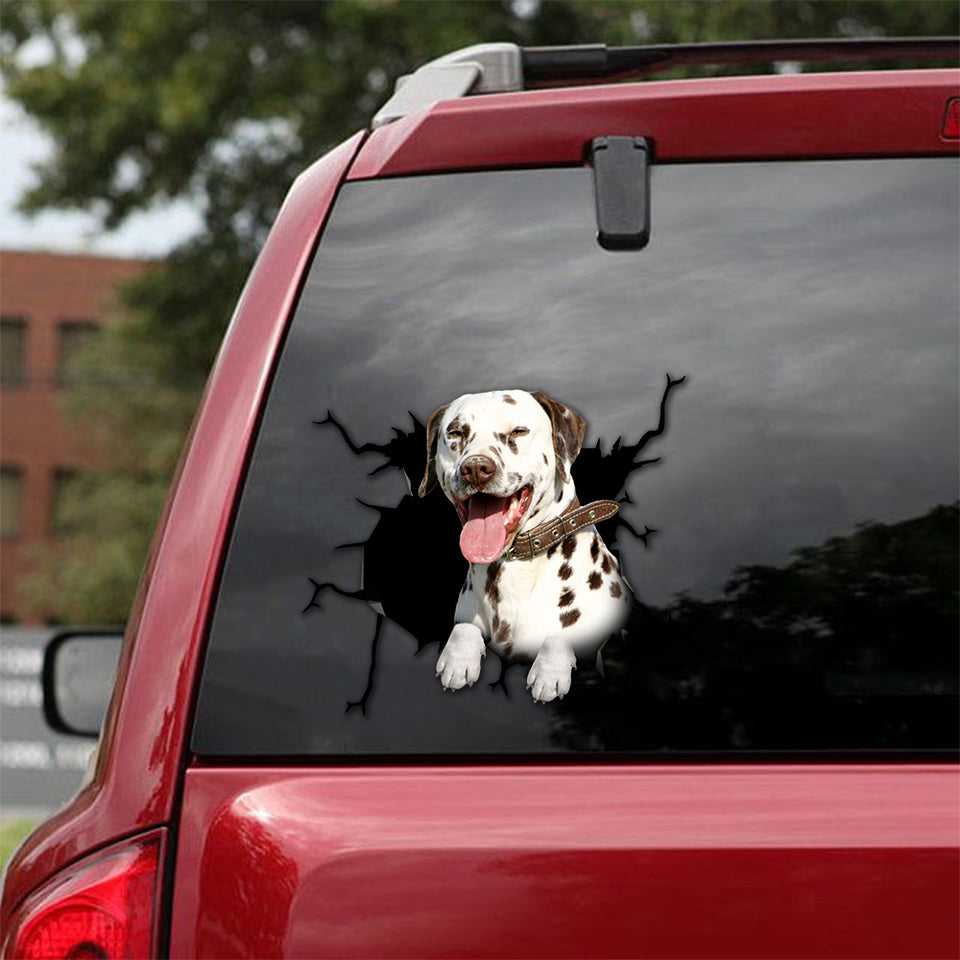 Dalmatian Crack Dad Decal Funny Memes Bumper Sticker Maker Graduation Gift Ideas - Dog Lovers die-cut waterproof vinyl sticker decal
