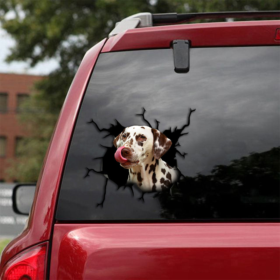 Dalmatian Crack Decal Sticker Car A Cute Custom Made Stickers Gifts For Sister In Law - Dog Lovers die-cut waterproof vinyl sticker decal