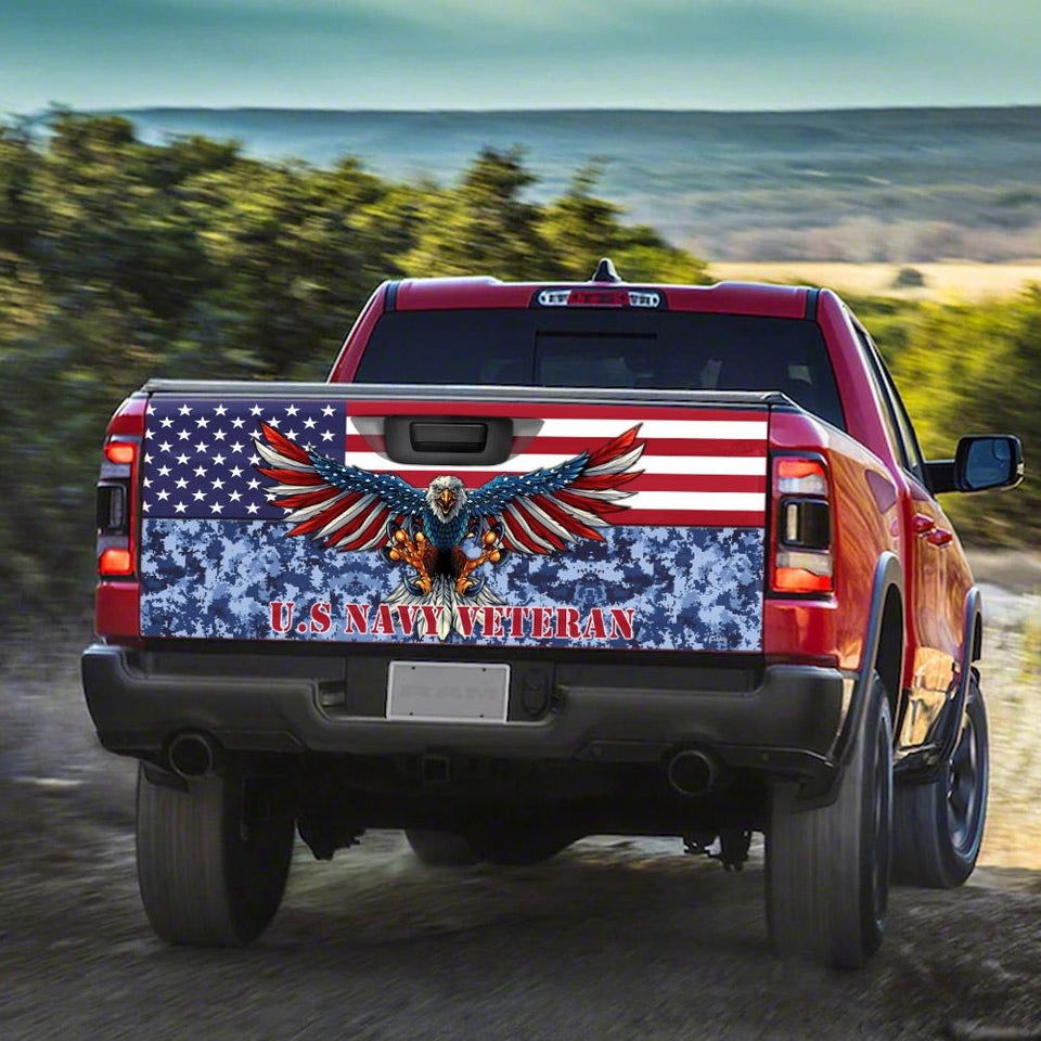 United States Navy Veterans truck Tailgate Decal Sticker Wrap Tailgate Wrap Decals For Trucks