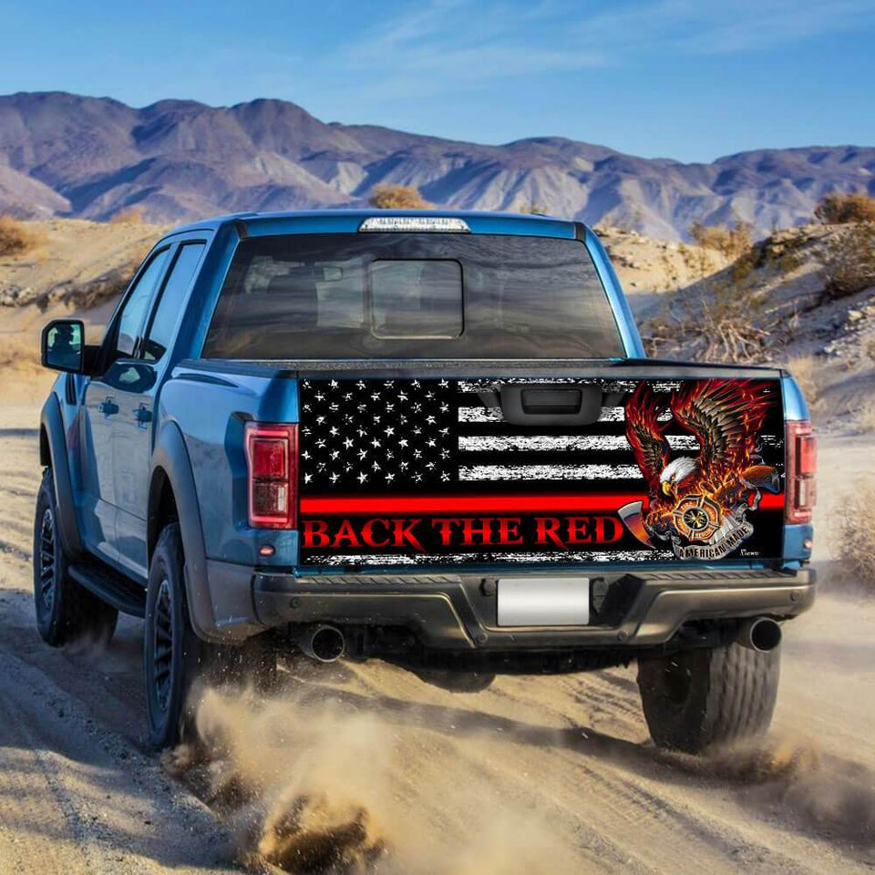 Firefighter Back The Rtruck Tailgate Decal Sticker Wrap Tailgate Wrap Decals For Trucks