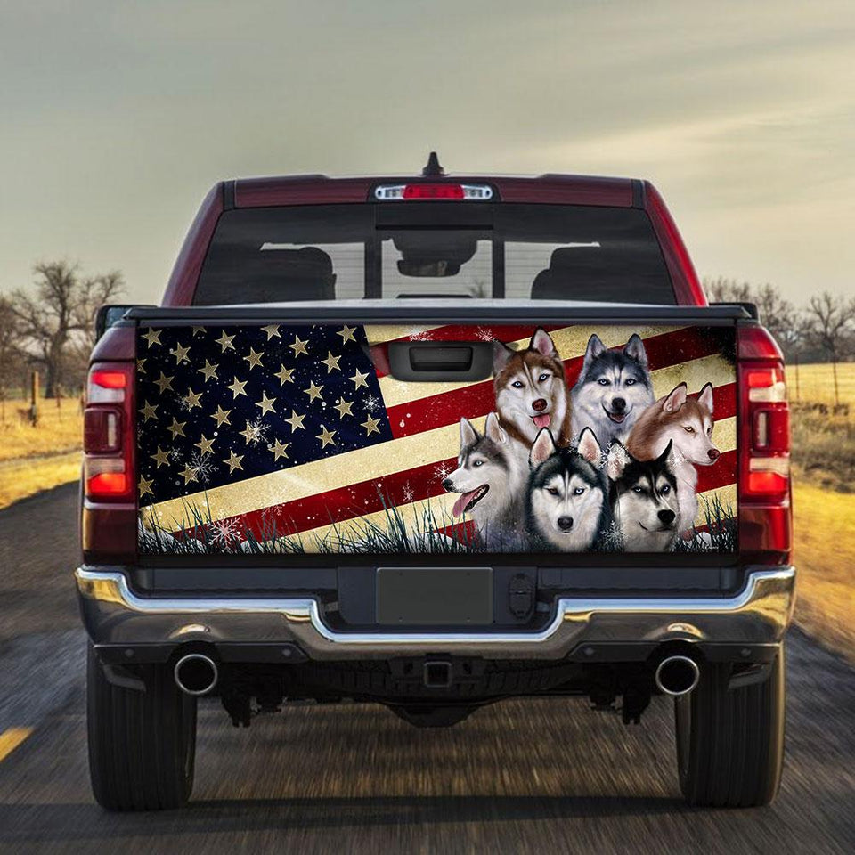 Husky American truck Tailgate Decal Sticker Wrap Tailgate Wrap Decals For Trucks
