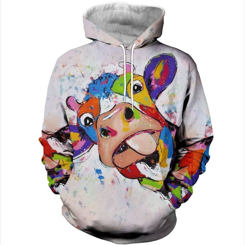 COW FUNNY HOODIE 3D