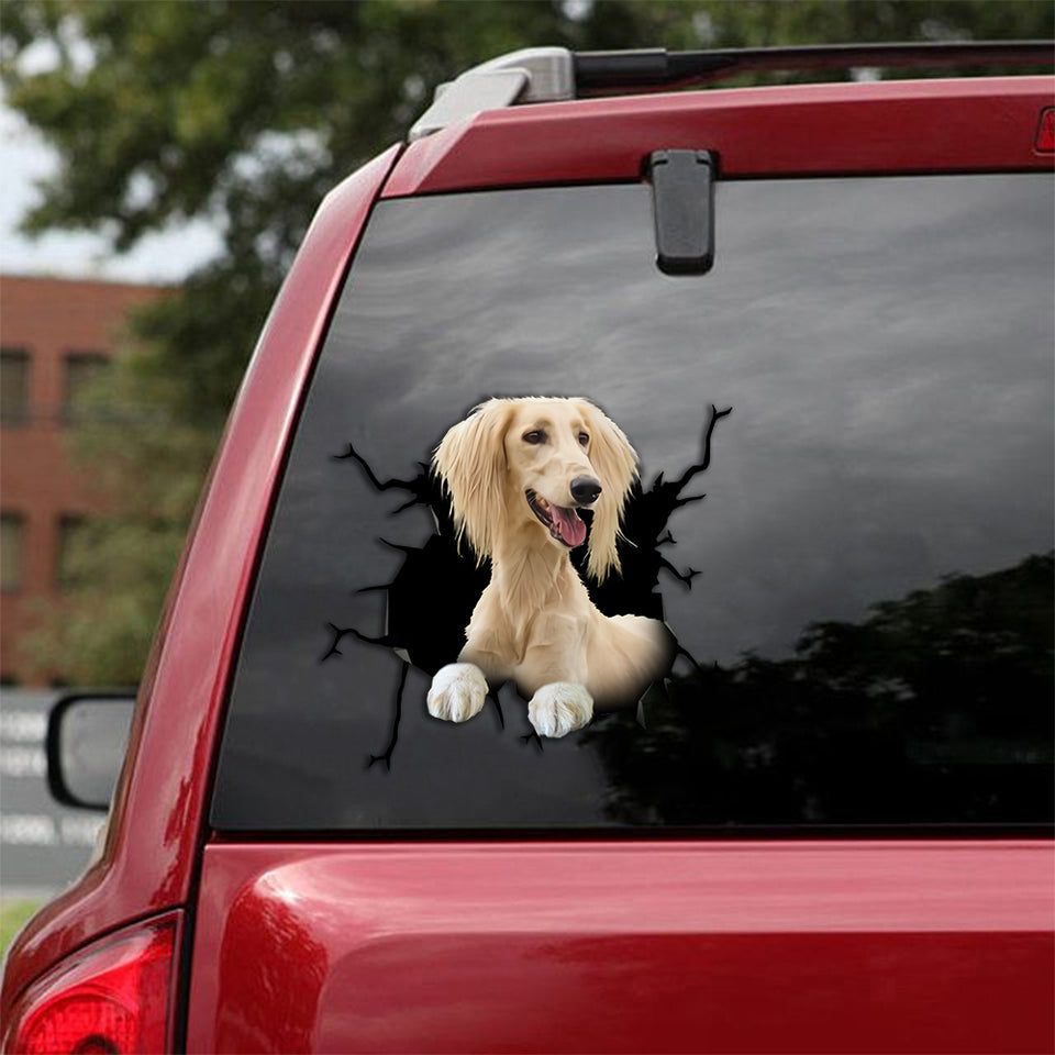 [th0264-snf-tpa]-saluki-crack-car-sticker-dogs-lover