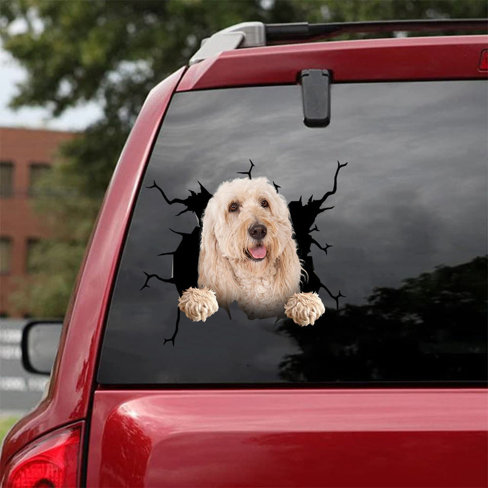Goldendoodle Crack Sticker Pack Funny Wall Decor Car Window Stickers Teacher Appreciation Gifts - Dog Lovers die-cut waterproof vinyl sticker decal