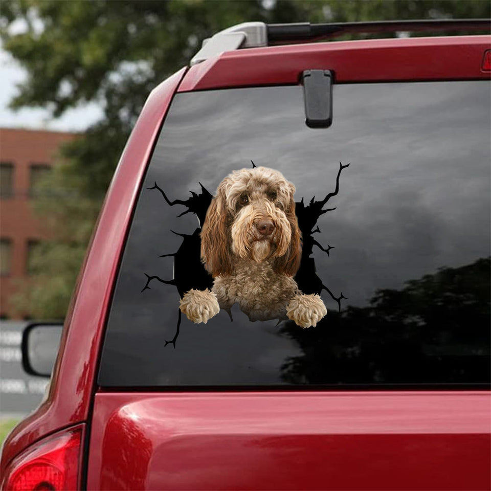 Goldendoodle Crack Sticker Sheets Kawaii Label Paper Mother's Day Gift Ideas - Dog Lovers die-cut waterproof vinyl sticker decal