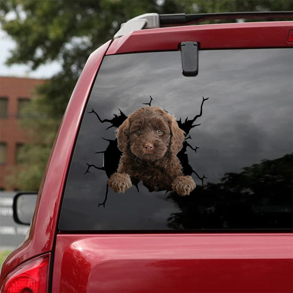 Goldendoodle Crack Bumper Sticker Corny Jokes Laptop Decals Christmas Presents - Dog Lovers die-cut waterproof vinyl sticker decal