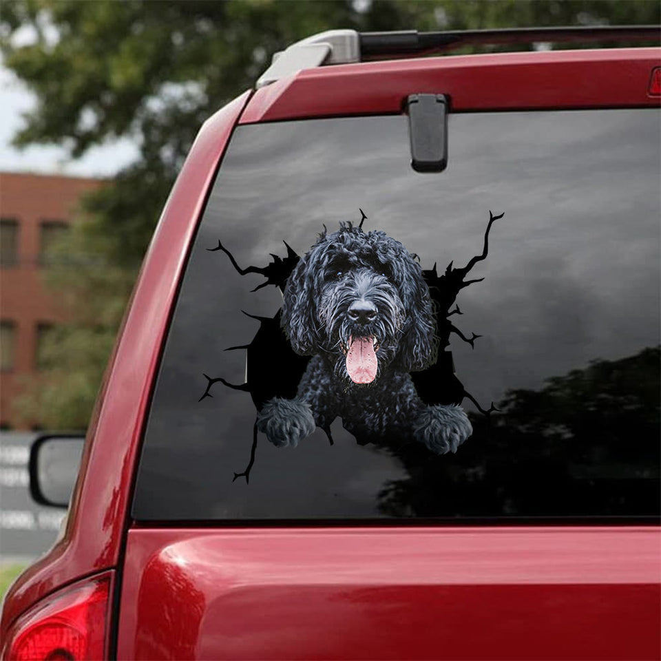 [da1009-snf-tnt]-labradoodle-crack-car-sticker-dogs-lover