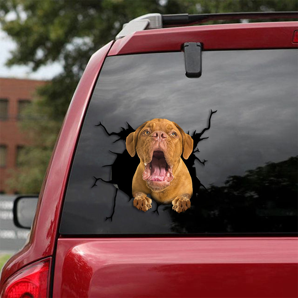 French Mastiff Crack Sticker Decals Lovely Custom Vinyl Decals Christmas - Dog Lovers die-cut waterproof vinyl sticker decal