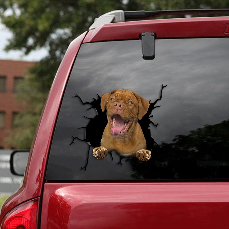 French Mastiff Crack Stickers Custom Funny Pictures Custom Stickers Boyfriend Valentines Day Gifts - Dog Lovers die-cut waterproof vinyl sticker decal