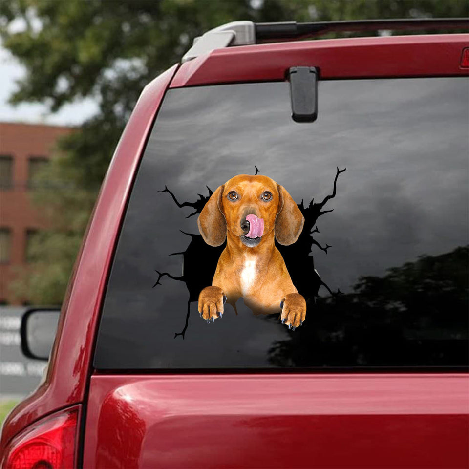 Dachshund Crack Bone Sticker Funny Pictures Floor Stickers Dog Lover Gifts - Dog Lovers die-cut waterproof vinyl sticker decal
