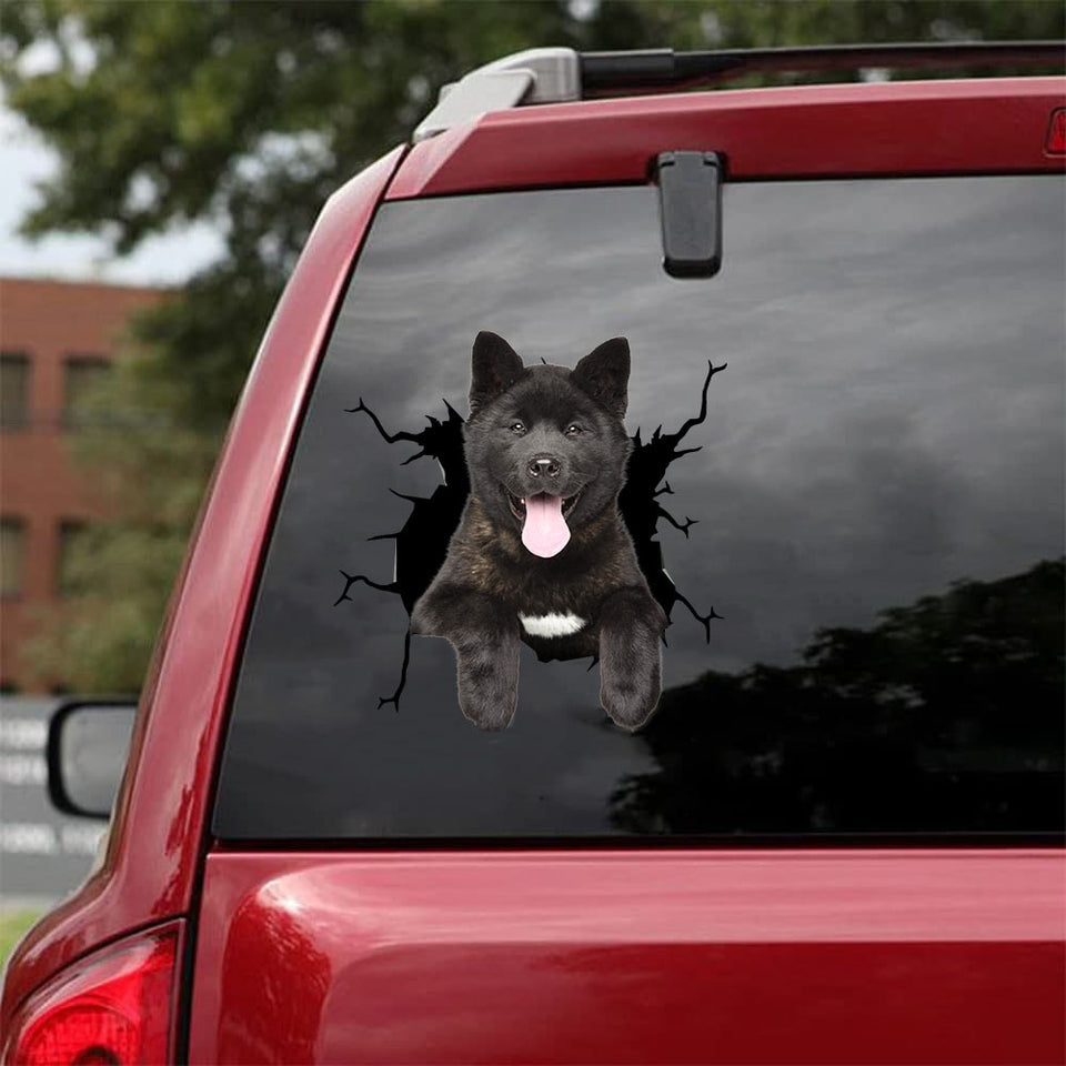 Akita Crack Sticker Design Funny Birthday Memes Decal Gifts For Dad From Daughter - Dog Lovers die-cut waterproof vinyl sticker decal