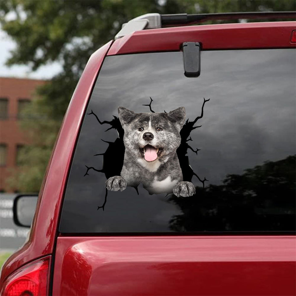 Akita Crack Sticker Custom Your Cute Jeans Custom Sticker Sheets Gift Ideas For Wife - Dog Lovers die-cut waterproof vinyl sticker decal