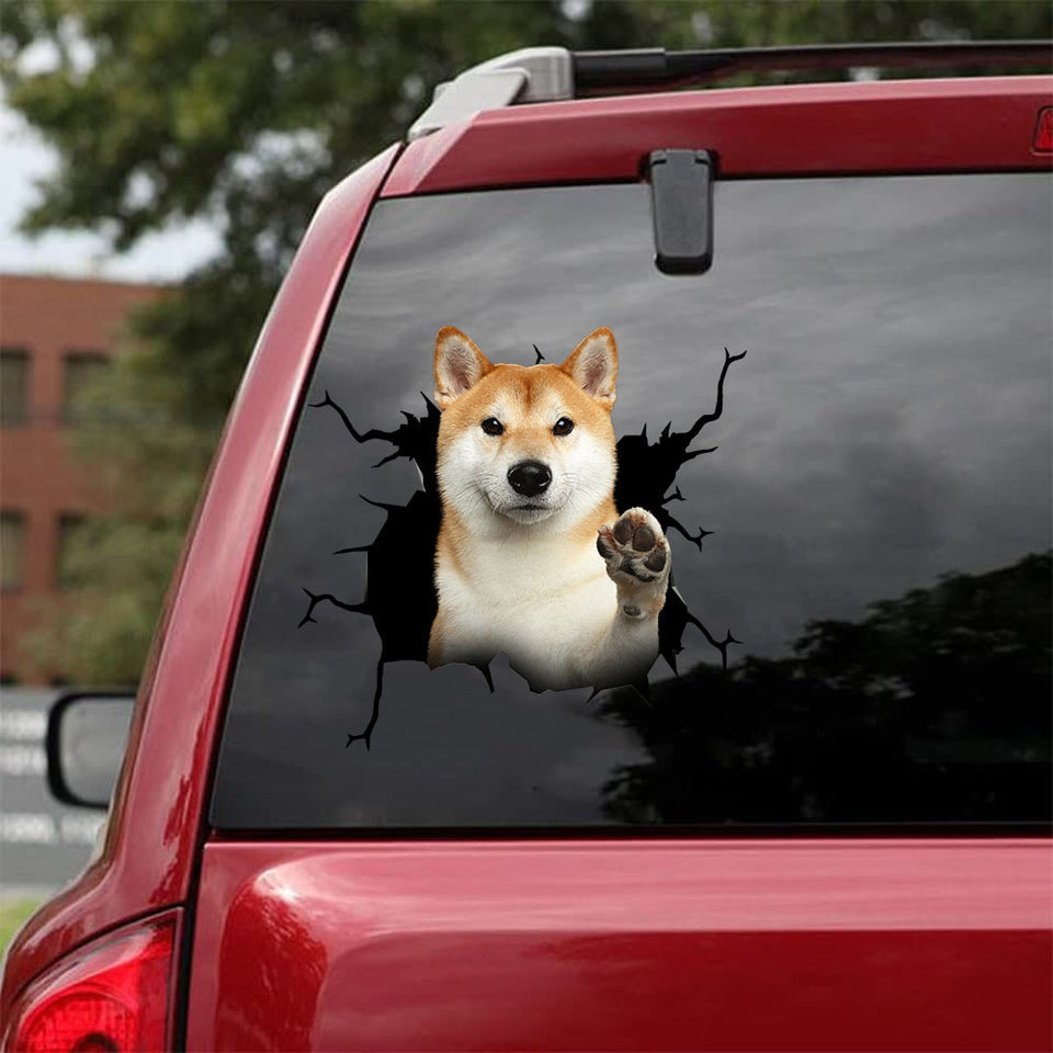 Akita Crack Sticker For Car Lovable Car Bumper Stickers Gifts For Nurses - Dog Lovers die-cut waterproof vinyl sticker decal