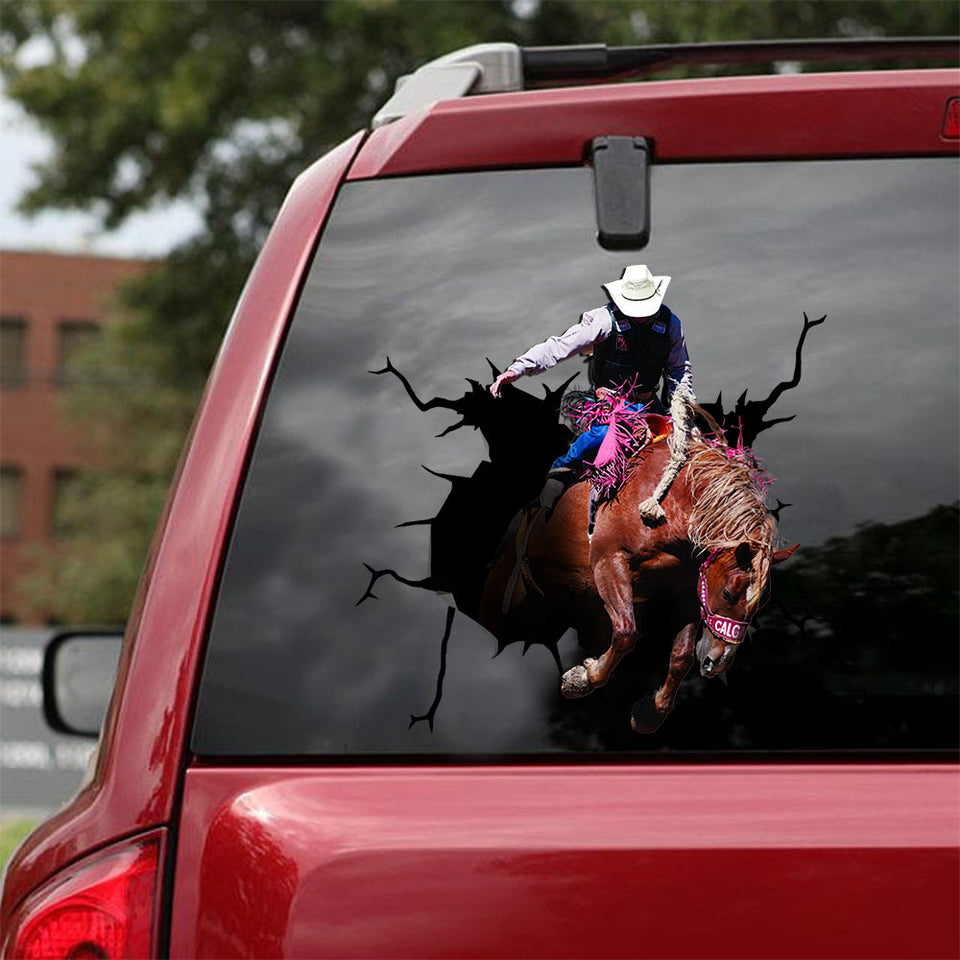 Bareback Bronc And Saddle Bronc Riding Sticker Cute Fun Sticker One Year Anniversary Gifts - General die-cut waterproof vinyl sticker decal