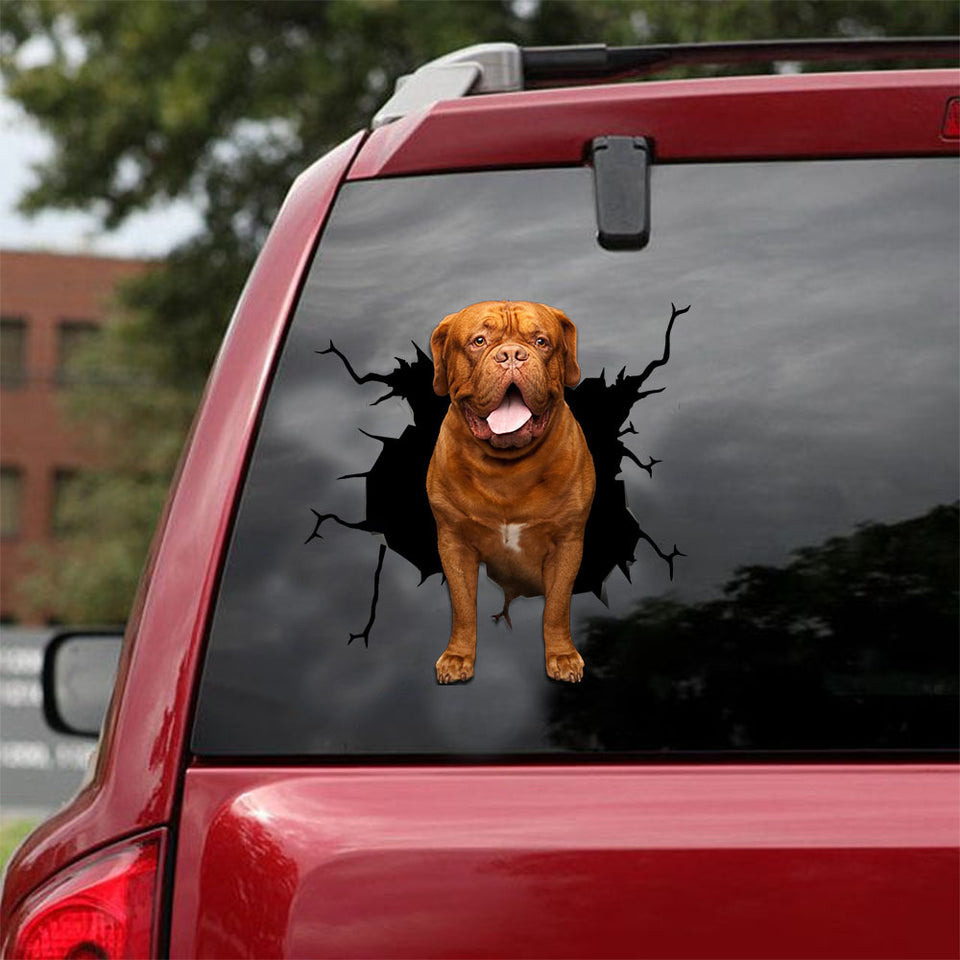 [ld1137-snf-lad]-dogues-de-bordeaux-crack-car-sticker-dogs-lover