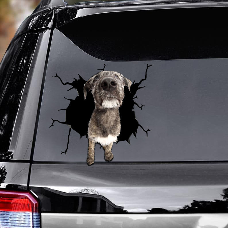 Irish Wolfhounds Crack Sticker Ideas Cuteness Overloaded Clear Labels Christmas Gift Ideas For Mom - Family & Home die-cut waterproof vinyl sticker decal