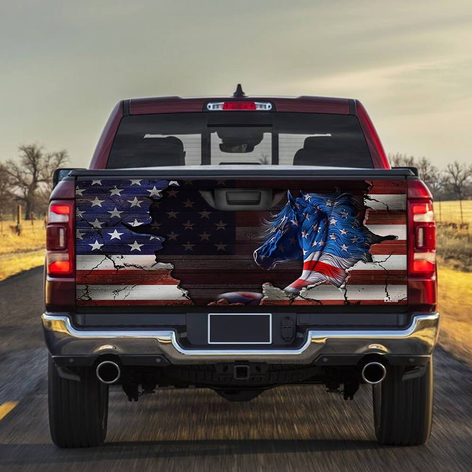 Horse Of American truck Tailgate Decal Sticker Wrap Tailgate Wrap Decals For Trucks