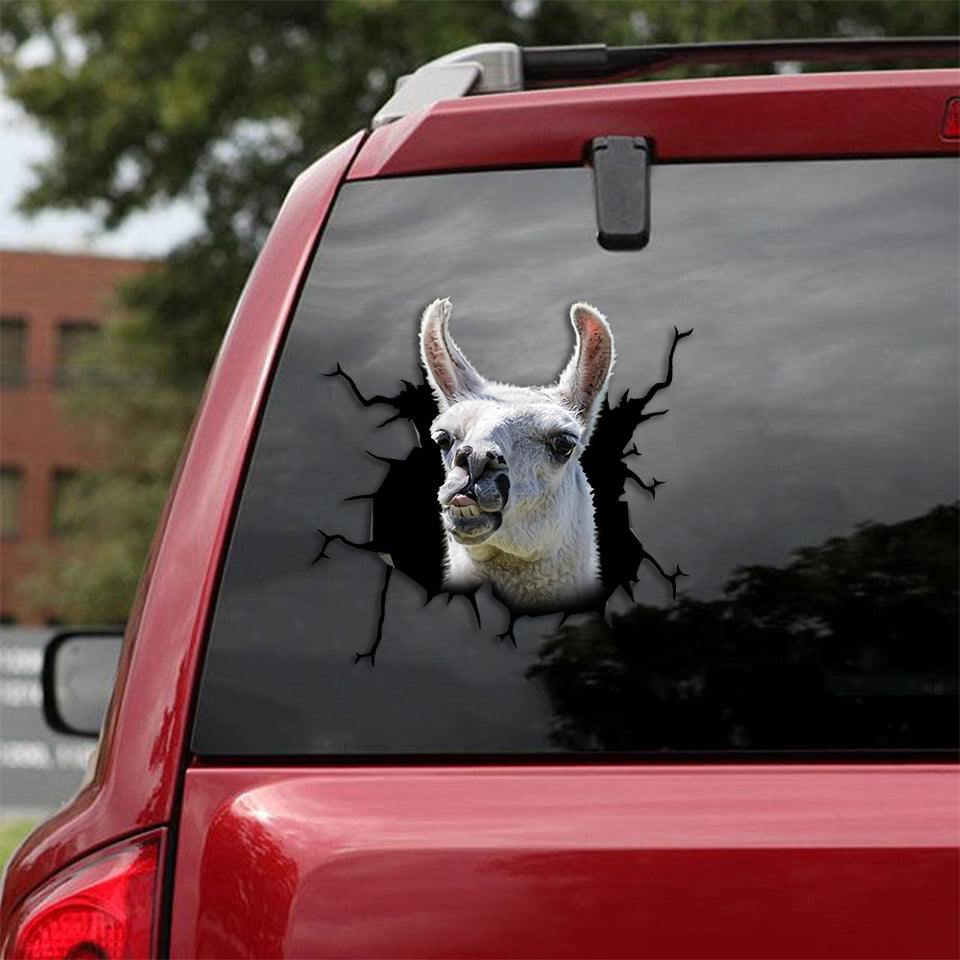 Alpaca Crack Decal For Car Window Likeable Making Stickers With Decals Diy Christmas Gifts - General die-cut waterproof vinyl sticker decal