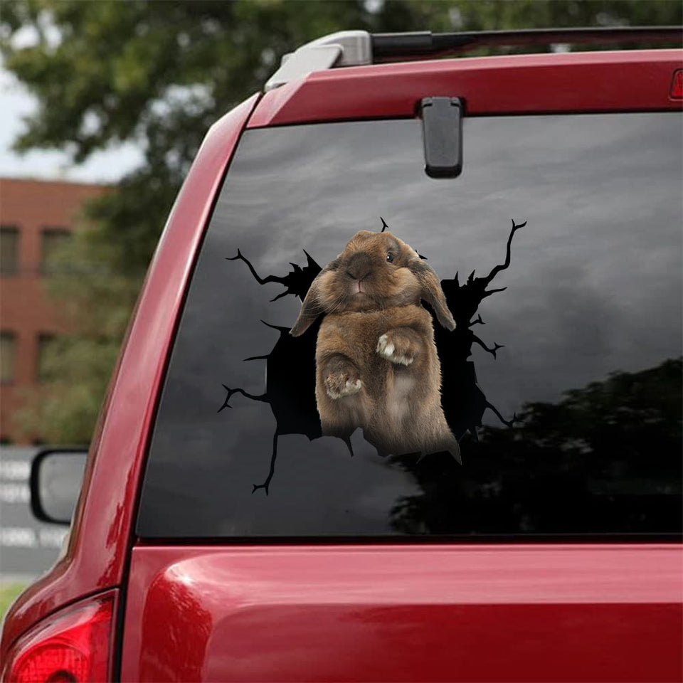 Rabbit Crack Decal For Rear Window Wiper Humor Custom Decals For Trucks Best Gifts For Men - Wildlife & Nature die-cut waterproof vinyl sticker decal