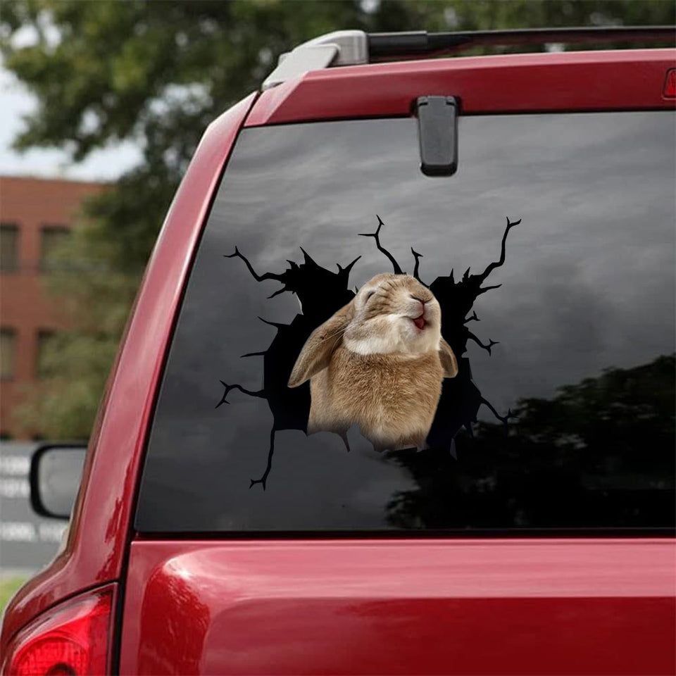 Rabbit Crack Sticker Design Funny Memes Small Stickers 50th Wedding Anniversary Gifts - Wildlife & Nature die-cut waterproof vinyl sticker decal