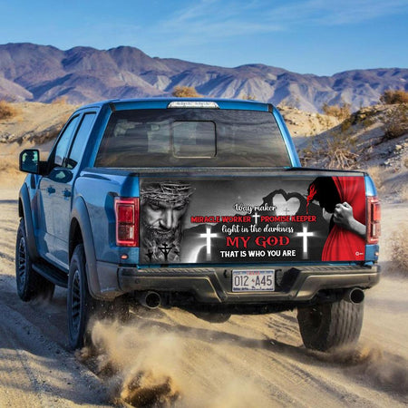 Way Maker Miracle Worker Jesus Chrico truck Tailgate Decal Sticker Wrap Tailgate Wrap Decals For Trucks