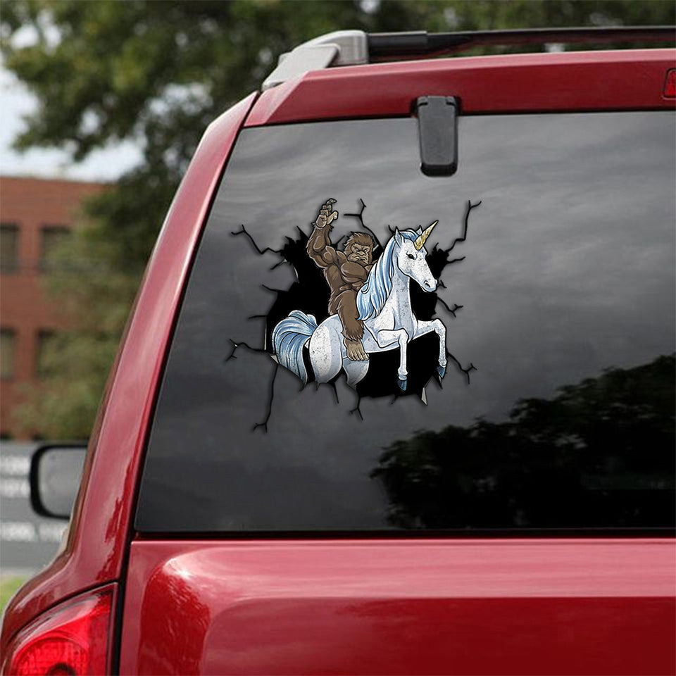 Bigfoot Crack Sticker Car Window The Cutest Floor Stickers Birthday Present - General die-cut waterproof vinyl sticker decal