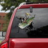 Trout Fish Crack Decal Car Pretty Cute Custom Window Decals White Elephant Gift - Fishing die-cut waterproof vinyl sticker decal