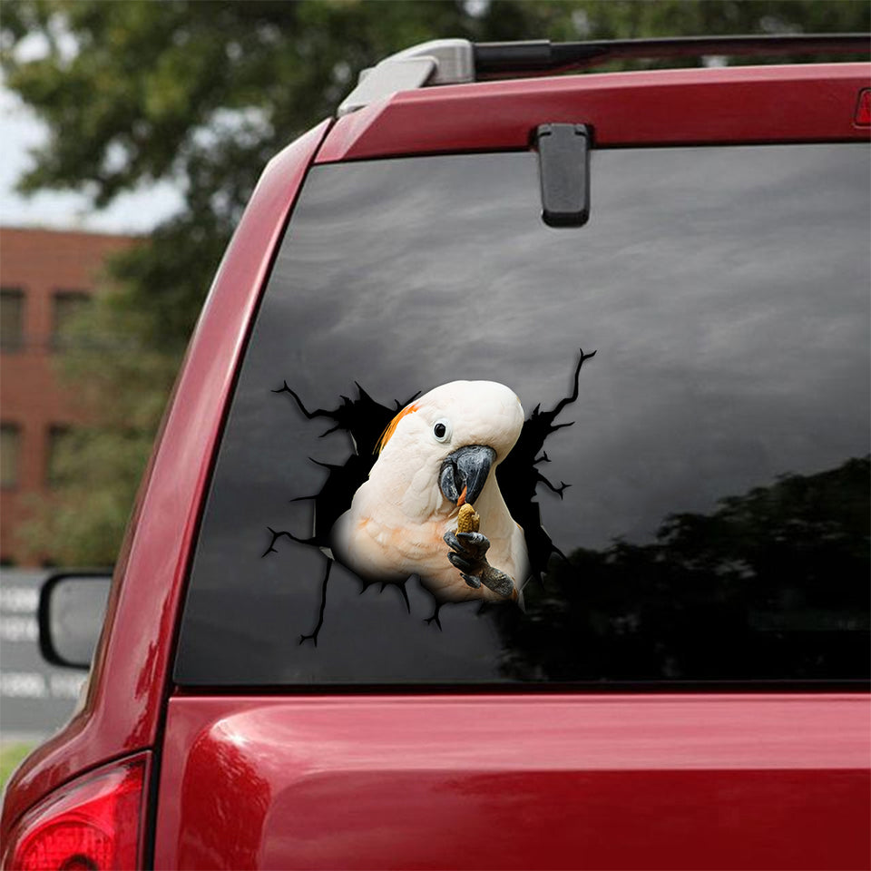 Cockatoo Crack Decal Sticker Car Lovely Window Decals 9 Year Anniversary Gift - General die-cut waterproof vinyl sticker decal