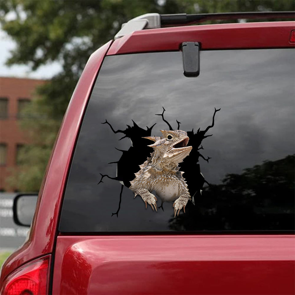[sk0716-snf-tnt]-lizard-crack-car-sticker-animals-lover